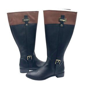 Karen Scott Deliee2 Riding Boots, Black/Cognac, 6,M, Wide Calf